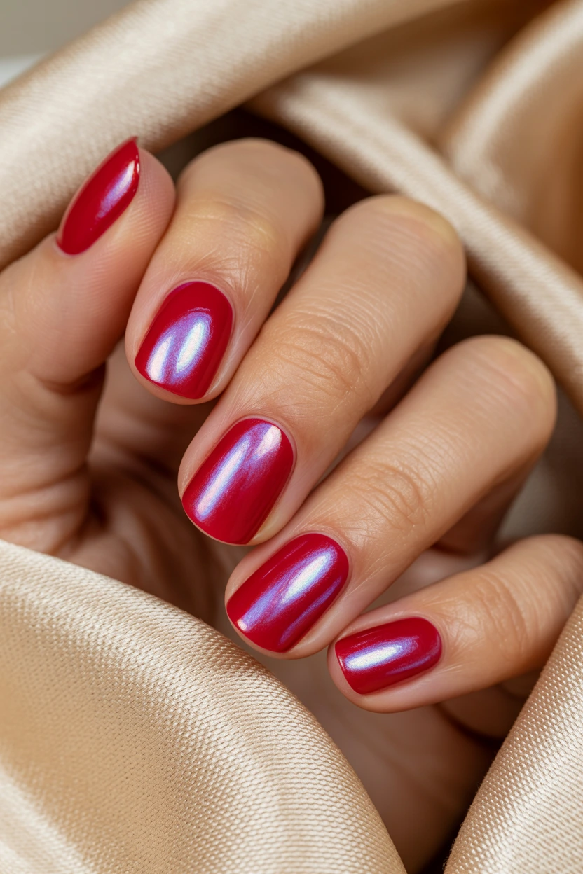 fiery scarlet glazed round