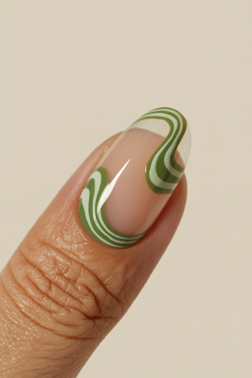 sage swirl negative space