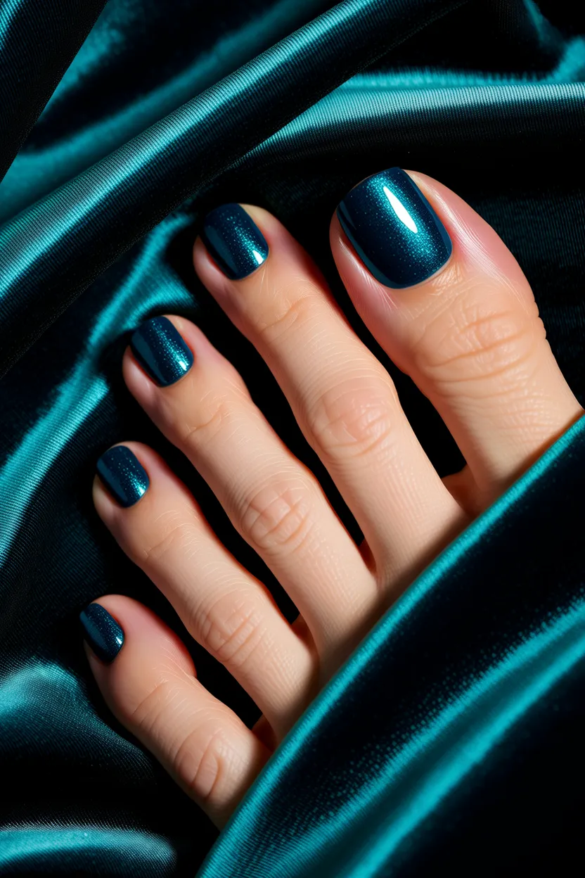 deep teal velvet finishes