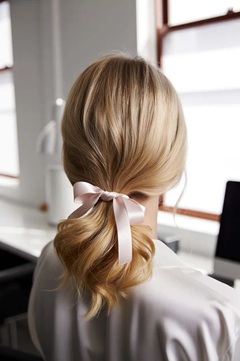 low textured ponytail