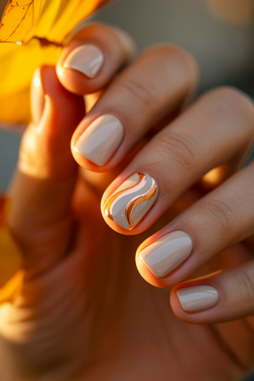 subtle copper swirls