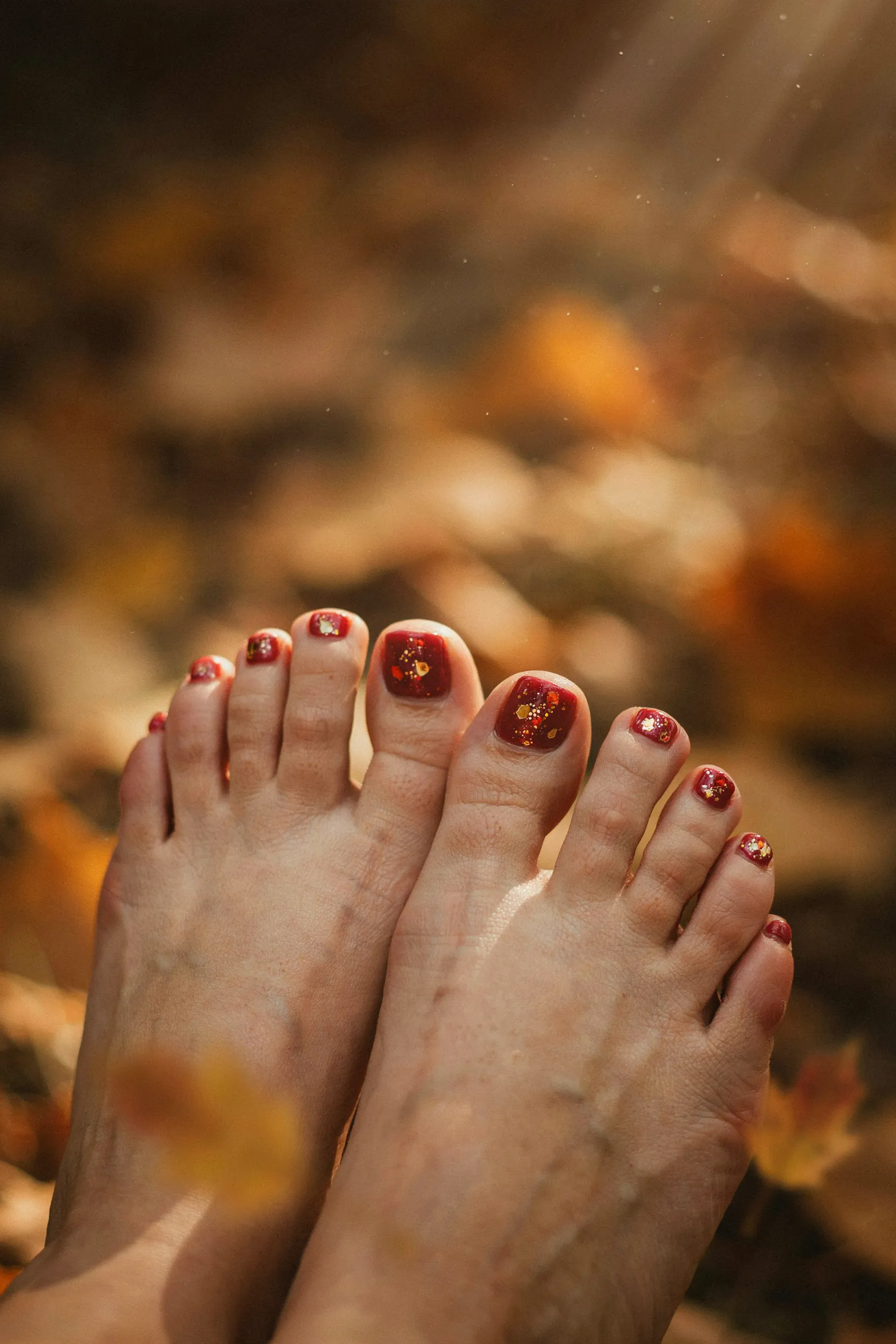 rustic red glitter