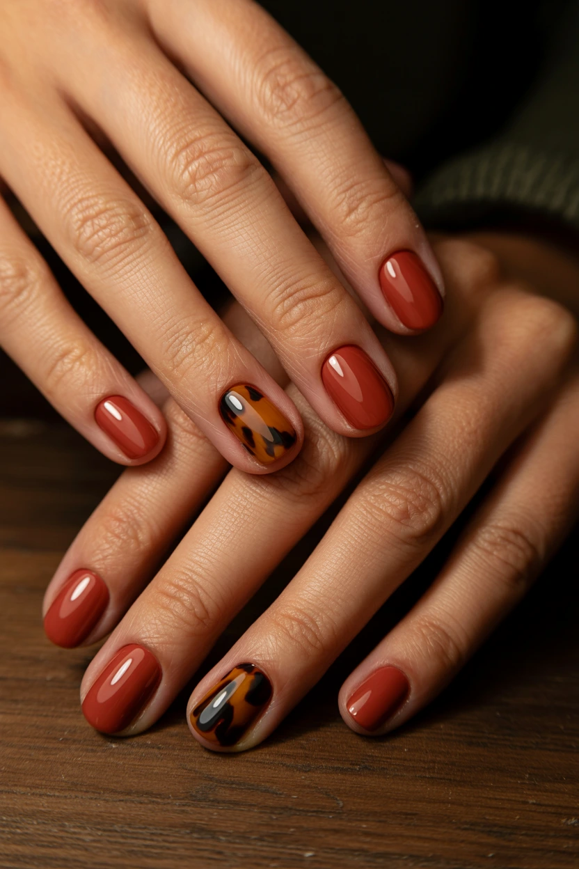 rustic red turtle shell accents