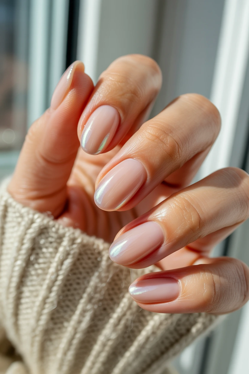 sheer nude glaze