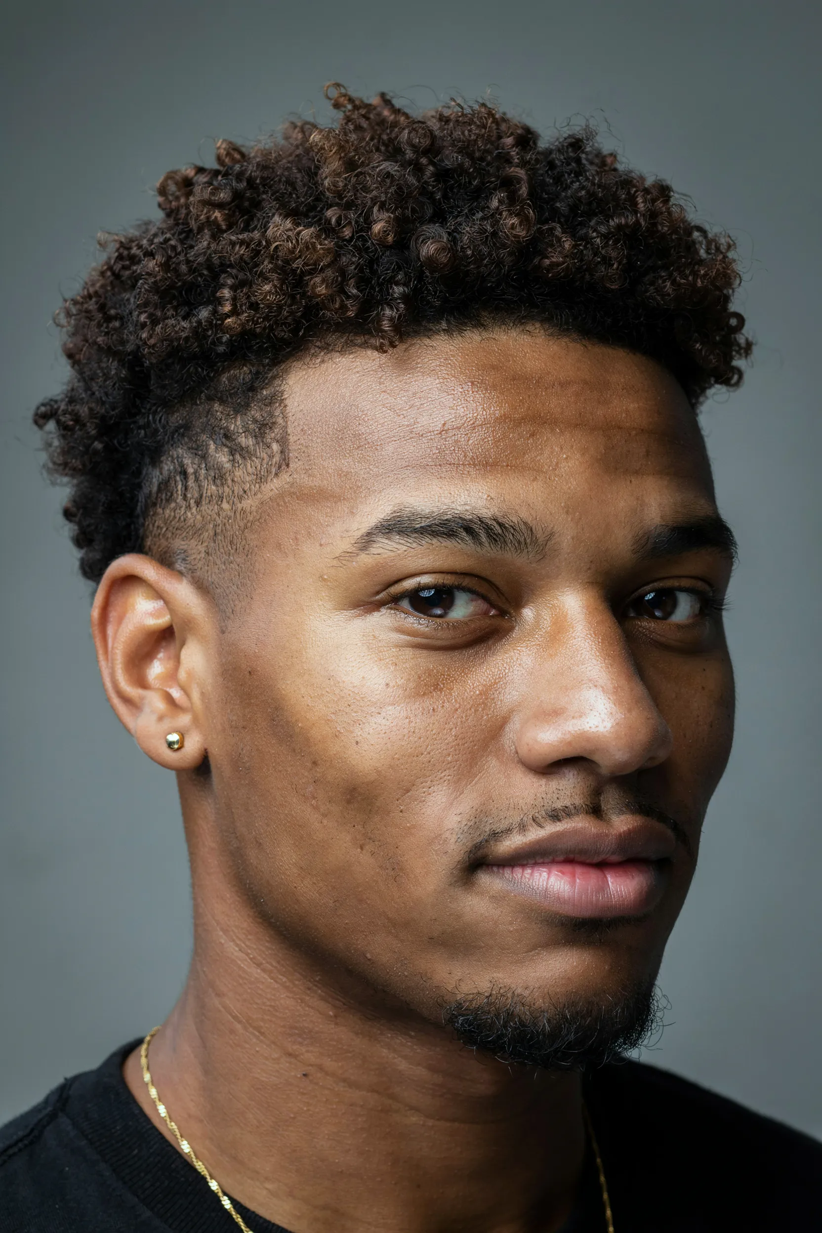tapered natural curls