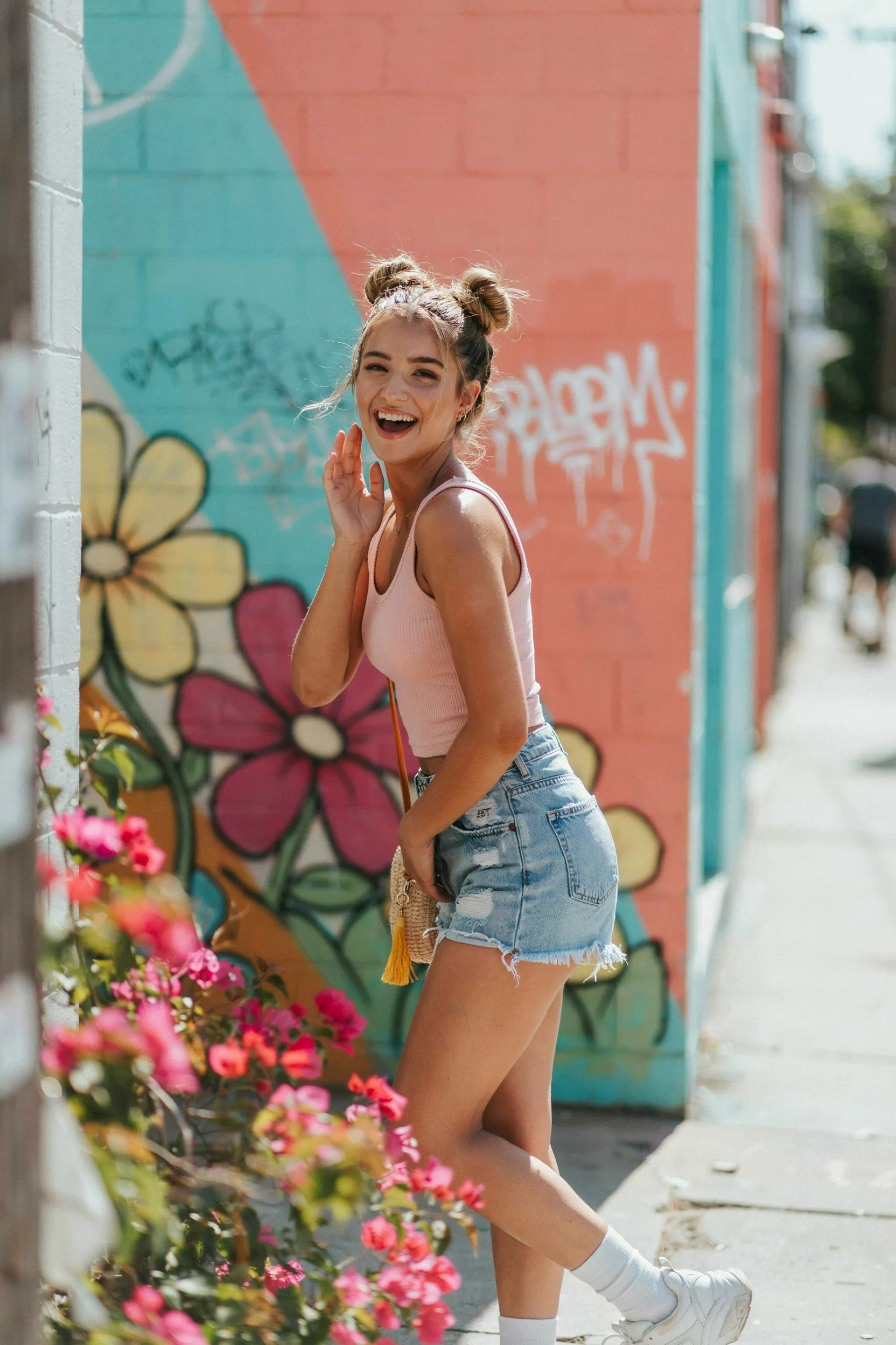 casual space buns