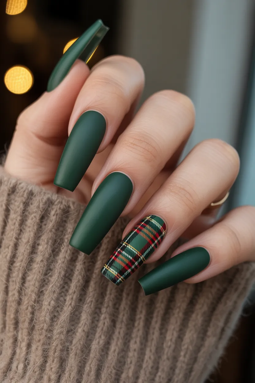 classic plaid pattern accent