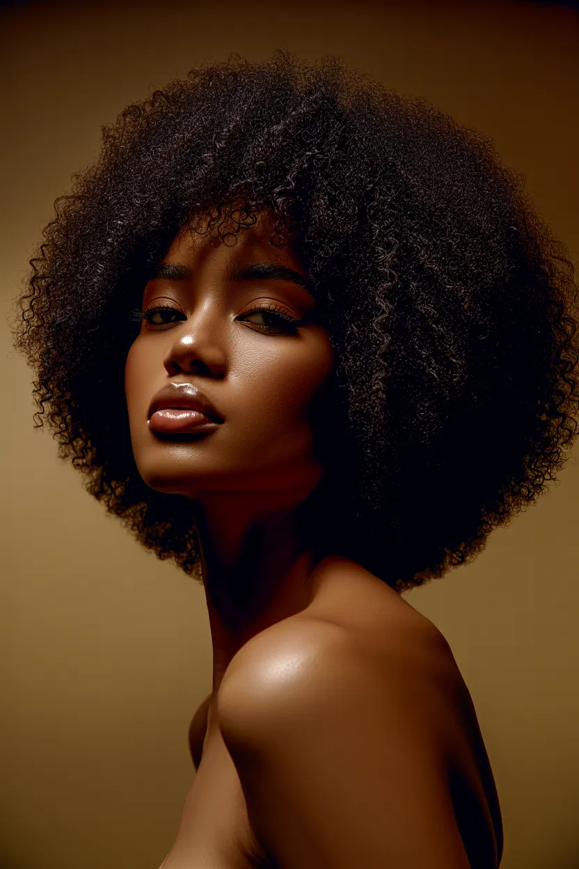rounded afro layers