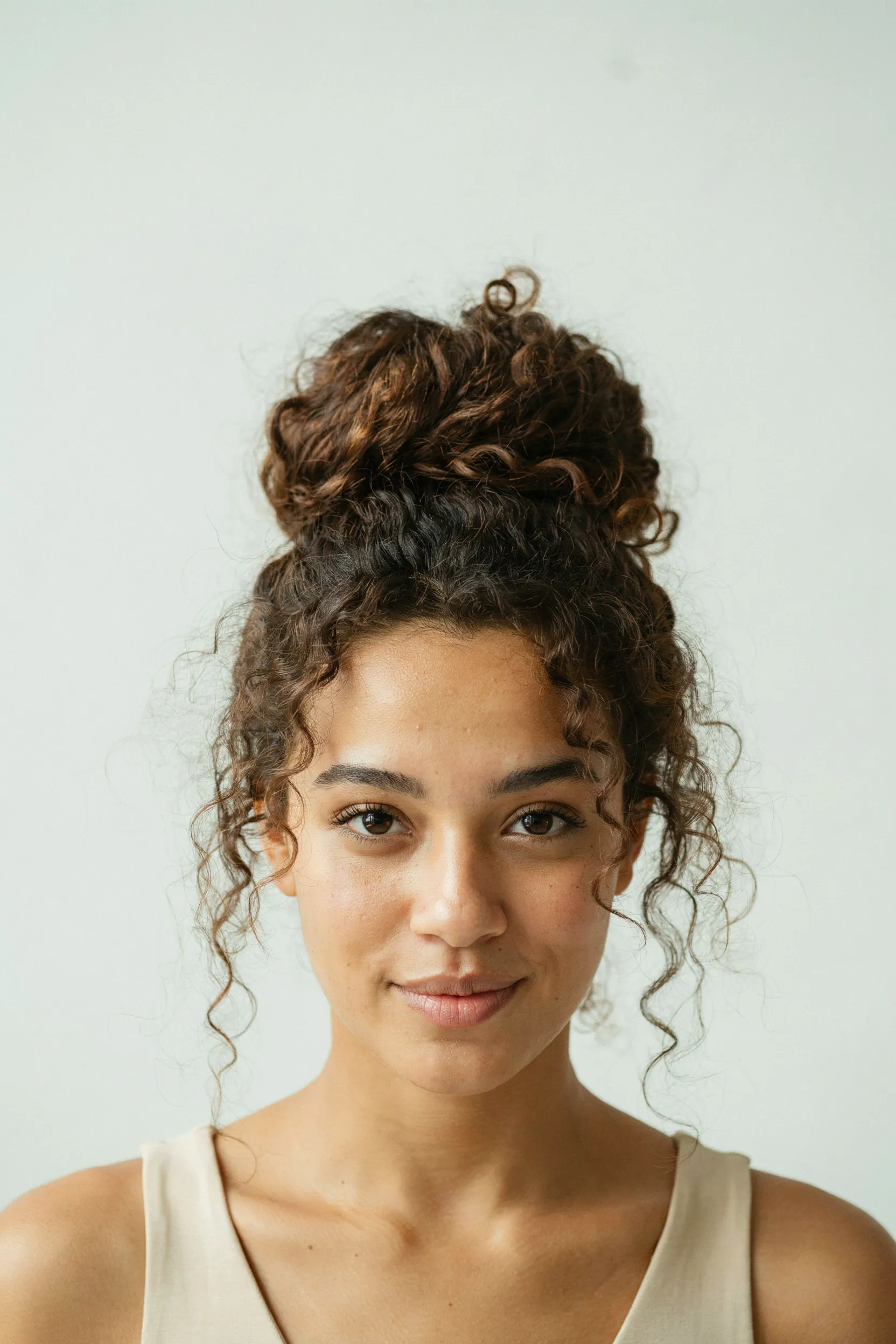 curly pineapple updo