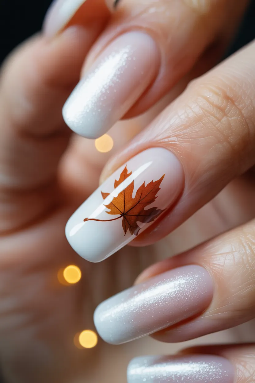 frosted maple leaf