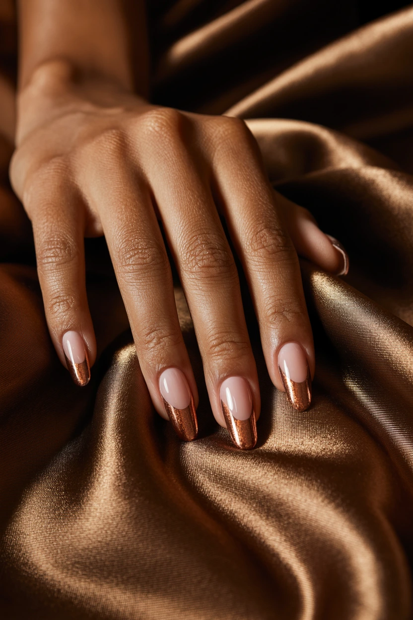 copper metallic edge trim