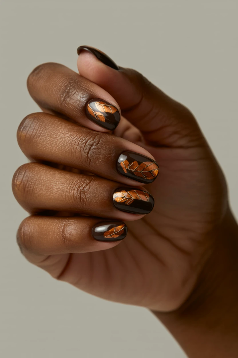 copper leaf accents