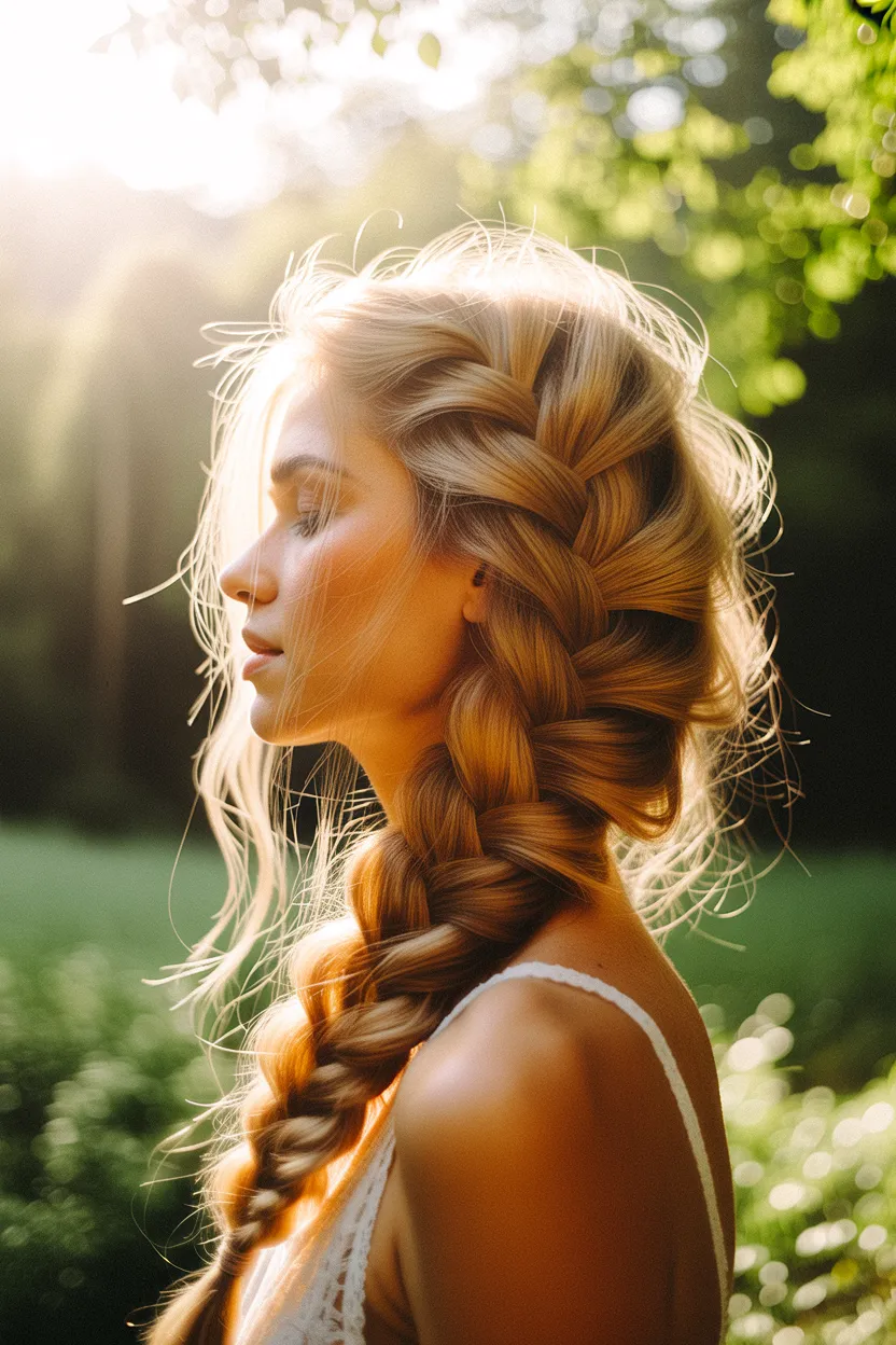 messy fishtail braid