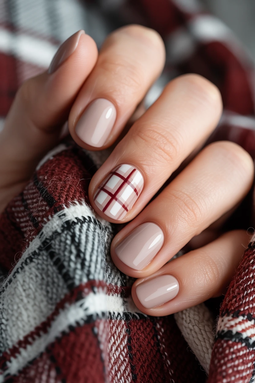 plaid pattern accents