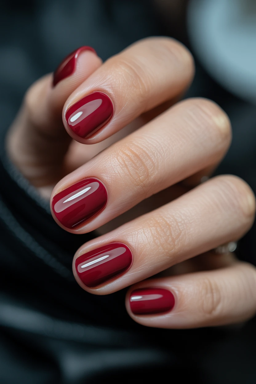 deep blood red high-shine