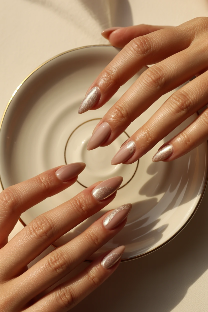 warm beige velvet almond