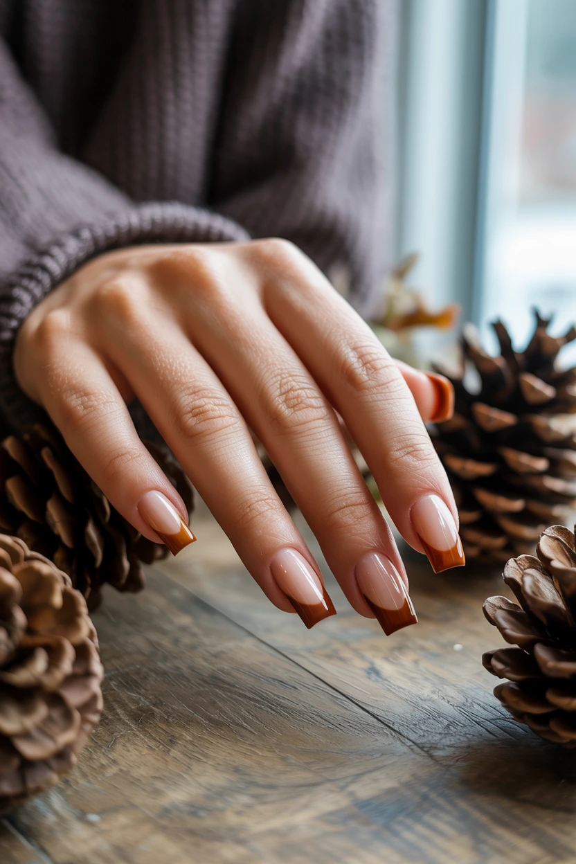 warm chestnut french edges