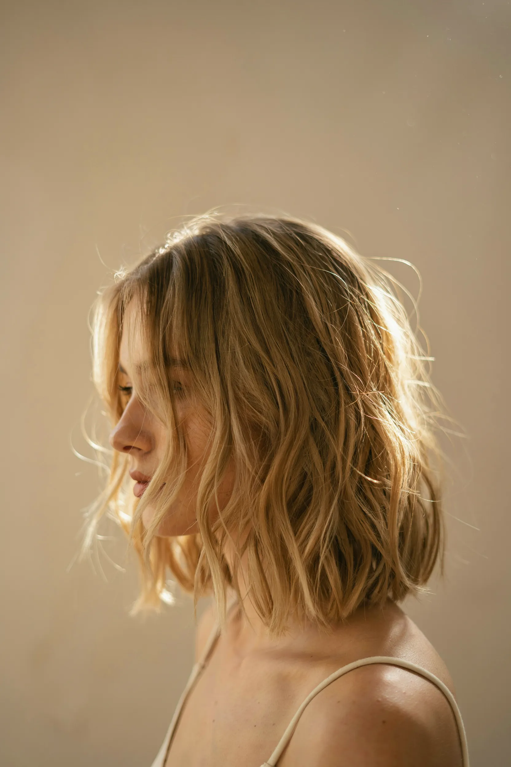 tousled beach waves