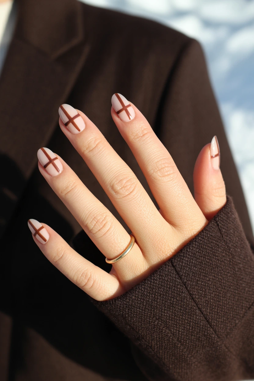 chocolate brown grid