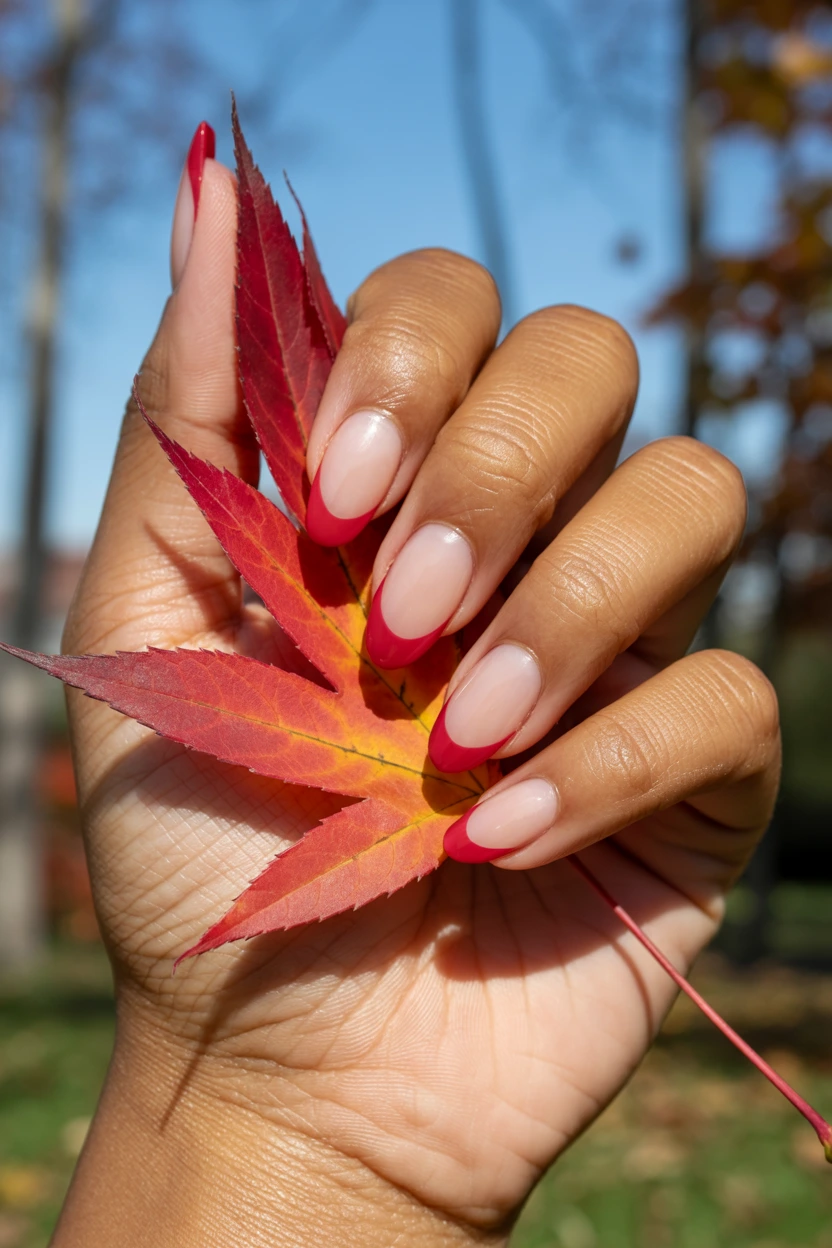 maple leaf red contour