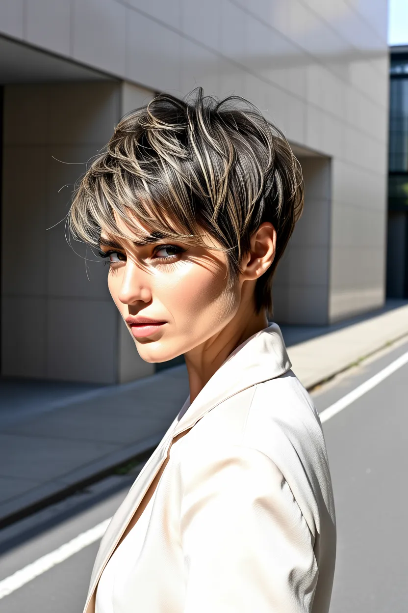 messy textured pixie