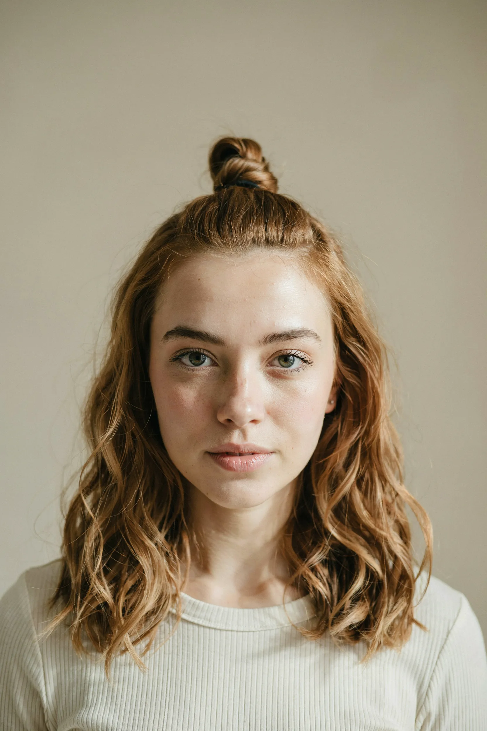half-up top knot