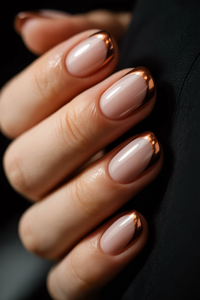 copper metallic edge