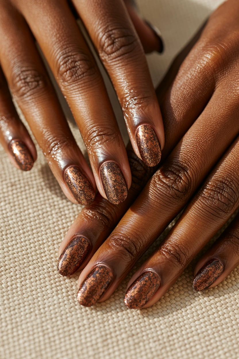 bronze shimmer overlay