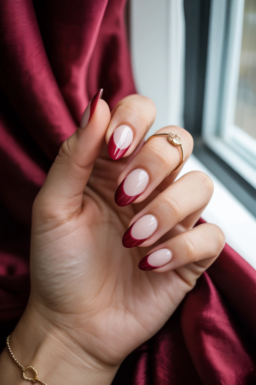 wine red negative space