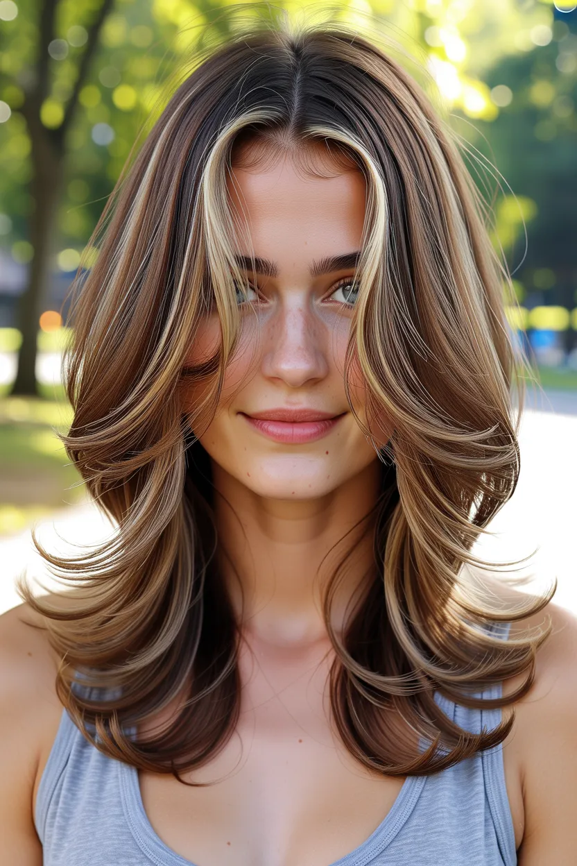 soft face-framing layers