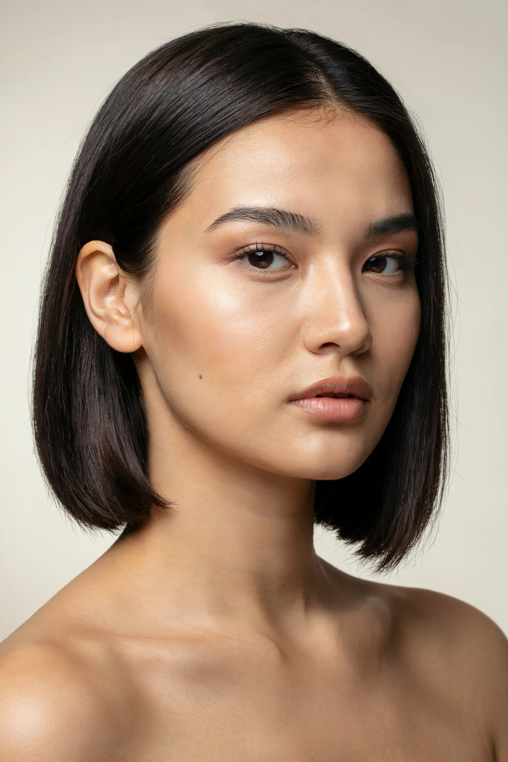 sleek tucked bob