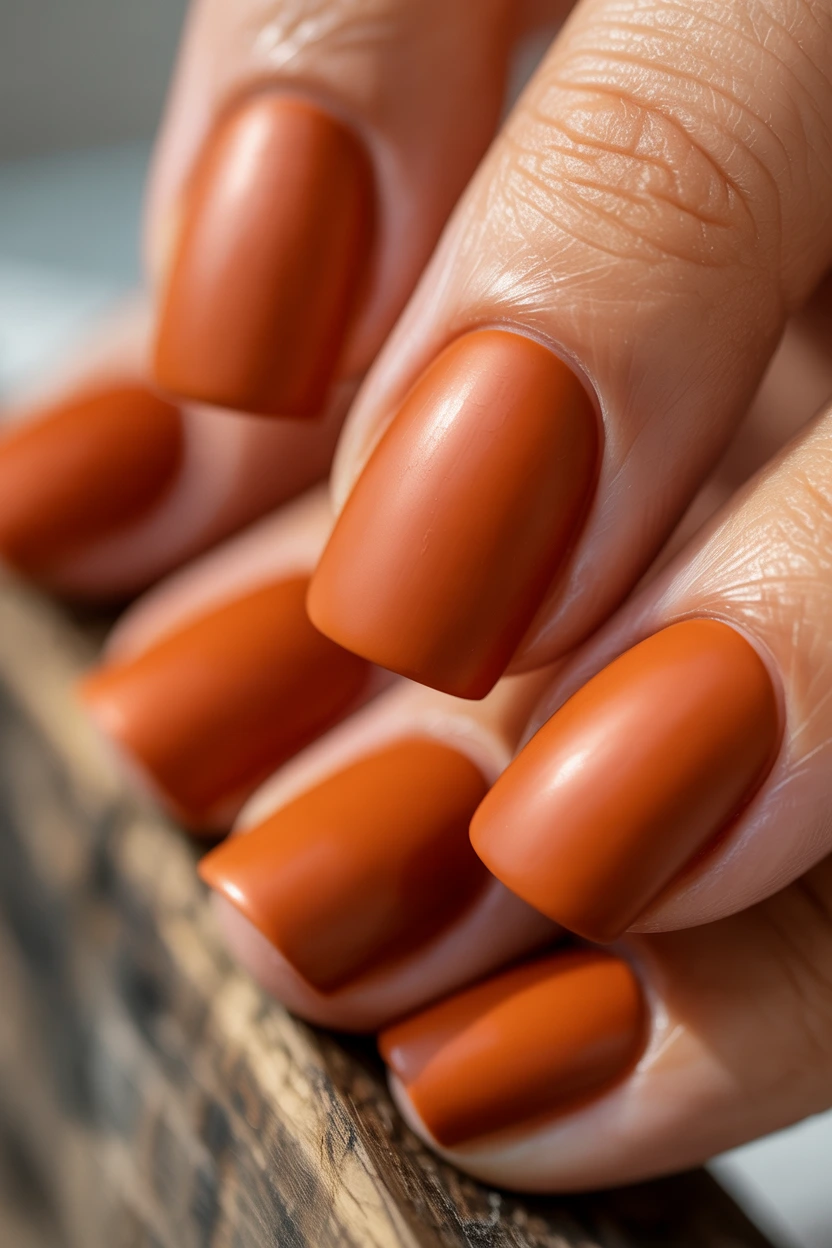 matte pumpkin spice gel