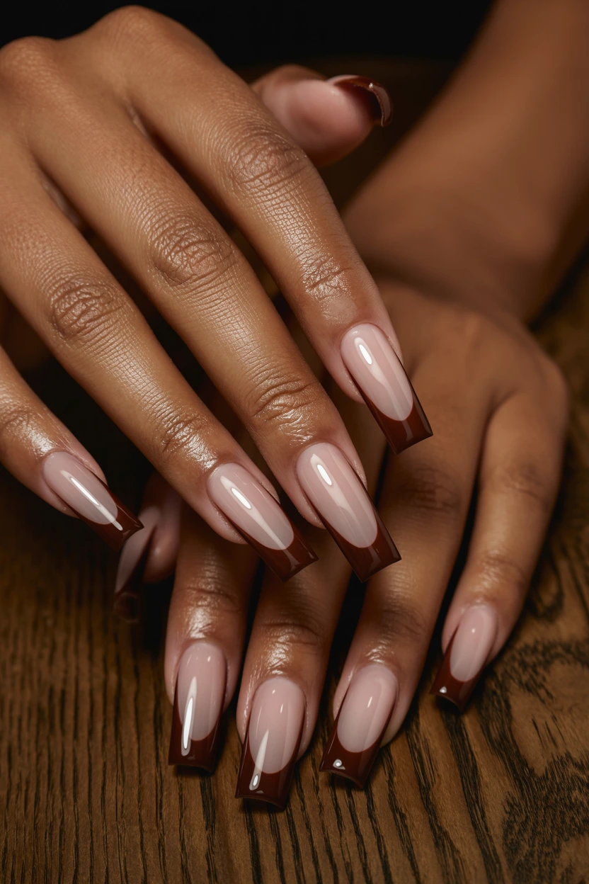 deep espresso acrylic tips