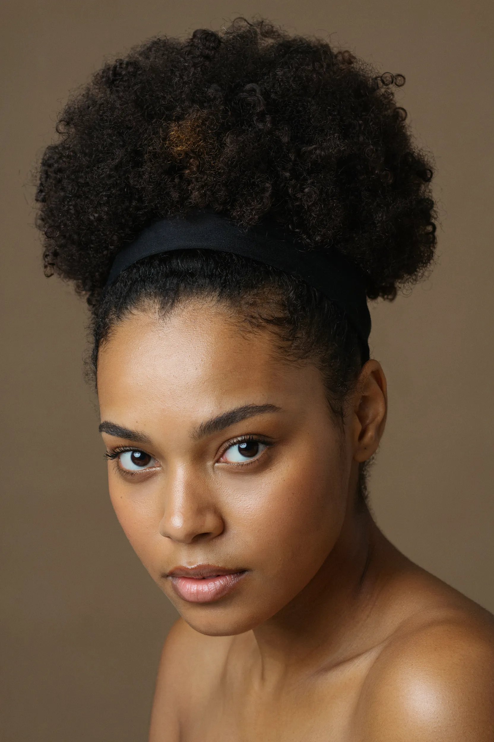 curly afro puff