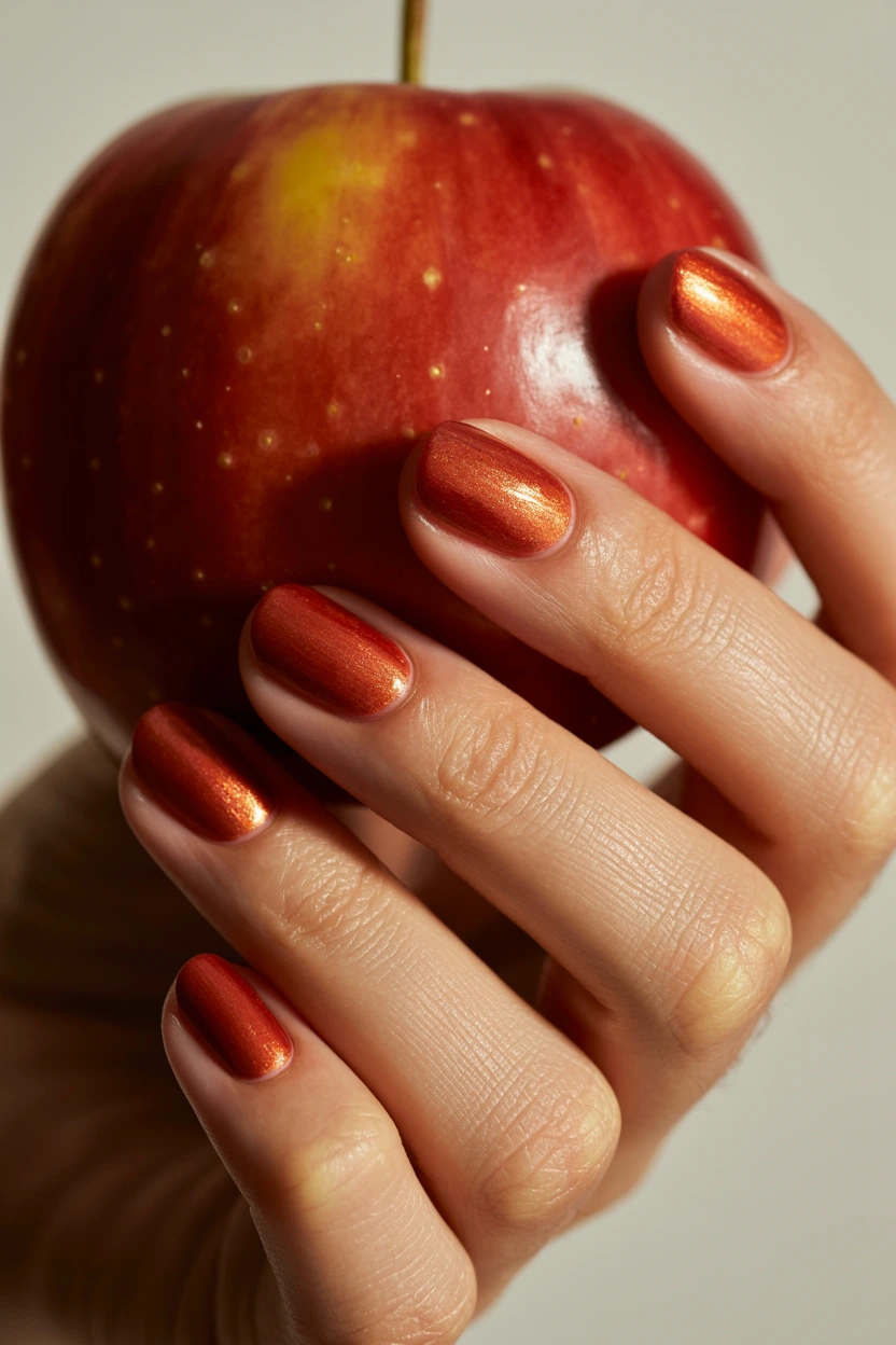 spiced apple chrome round nails