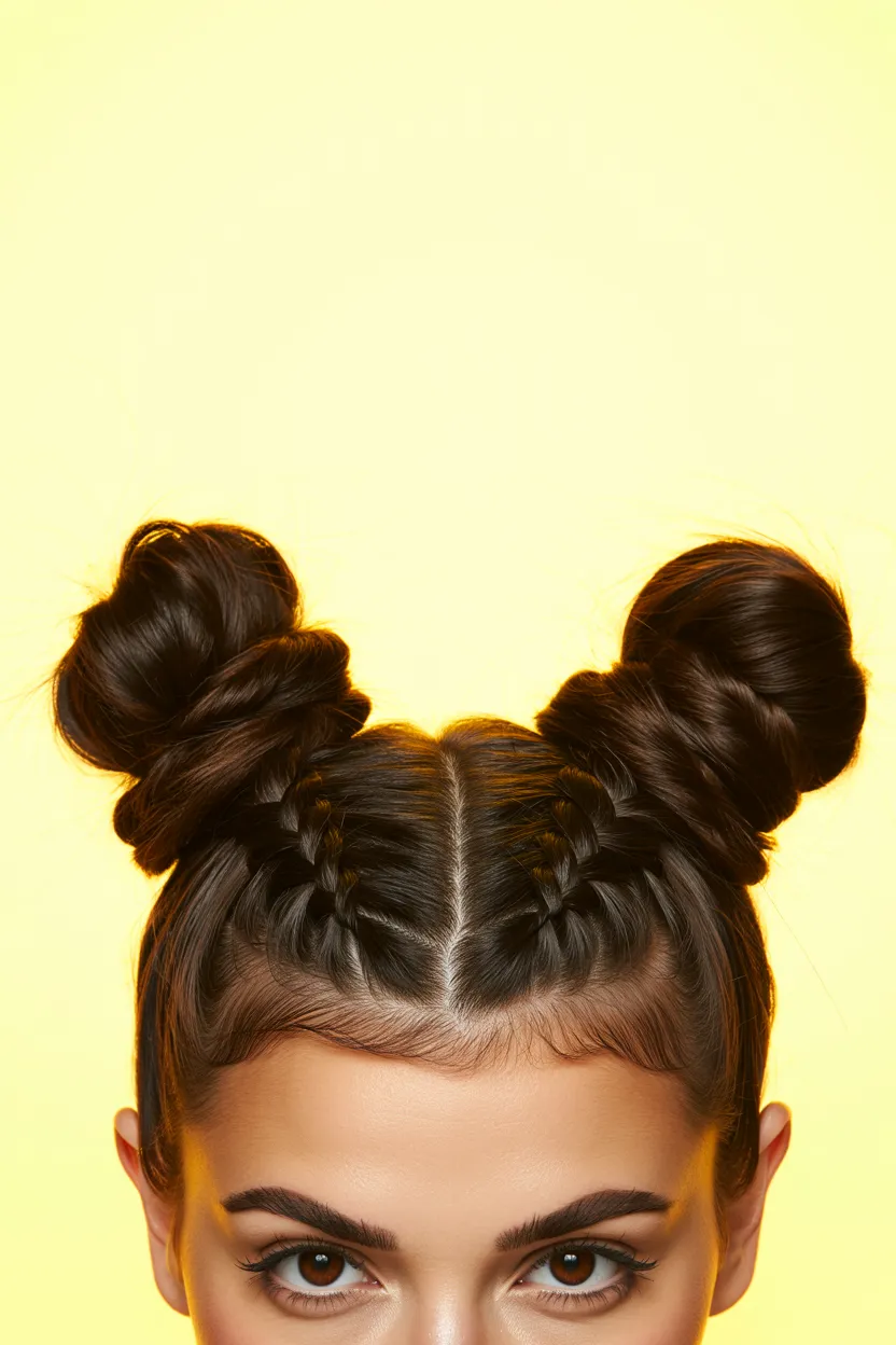 braided space buns