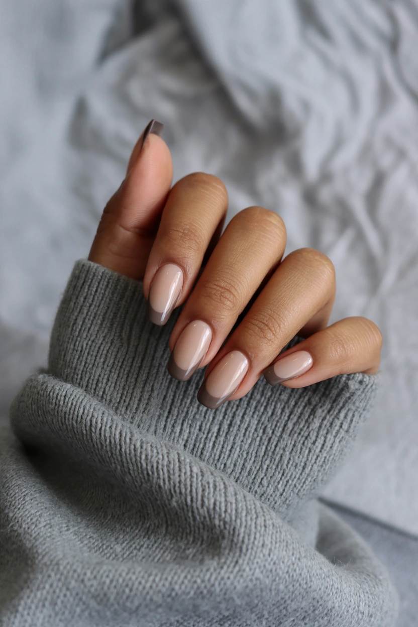 smoky taupe french arches