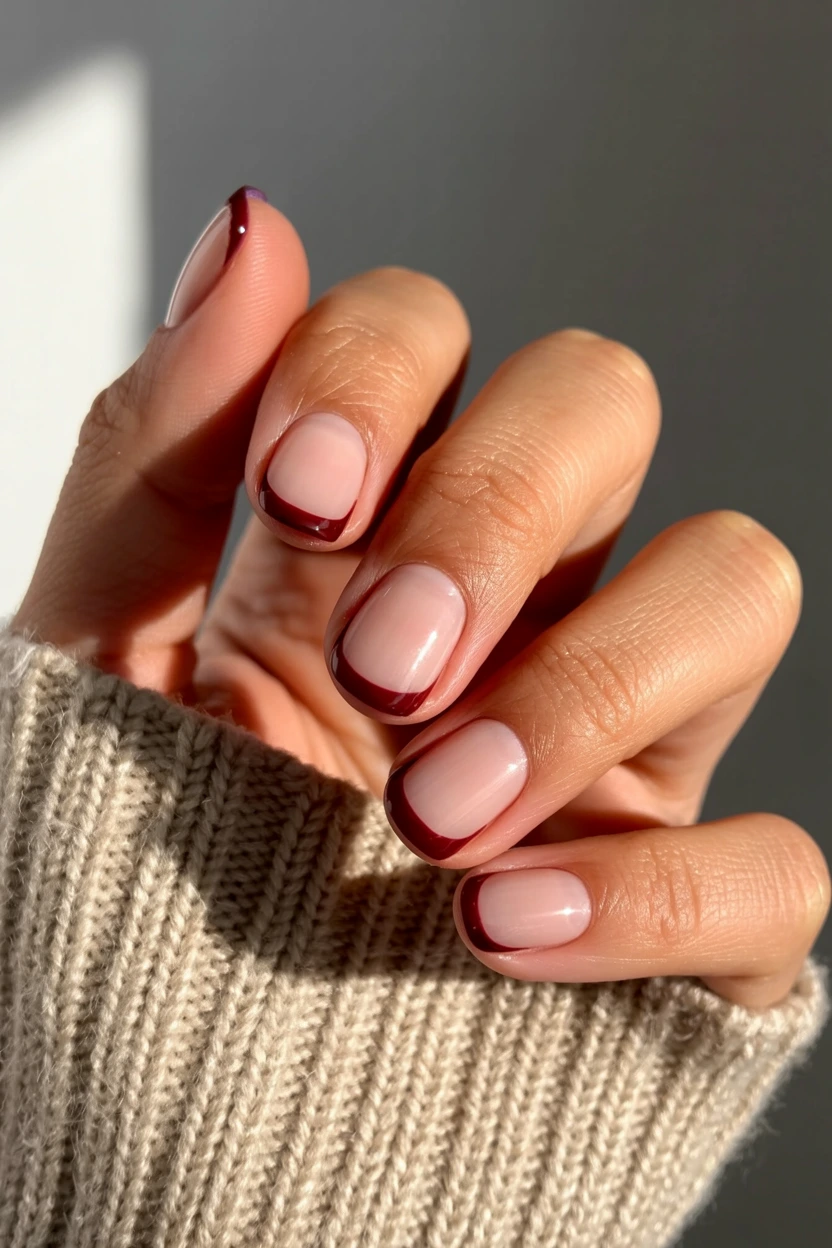 vintage burgundy micro french