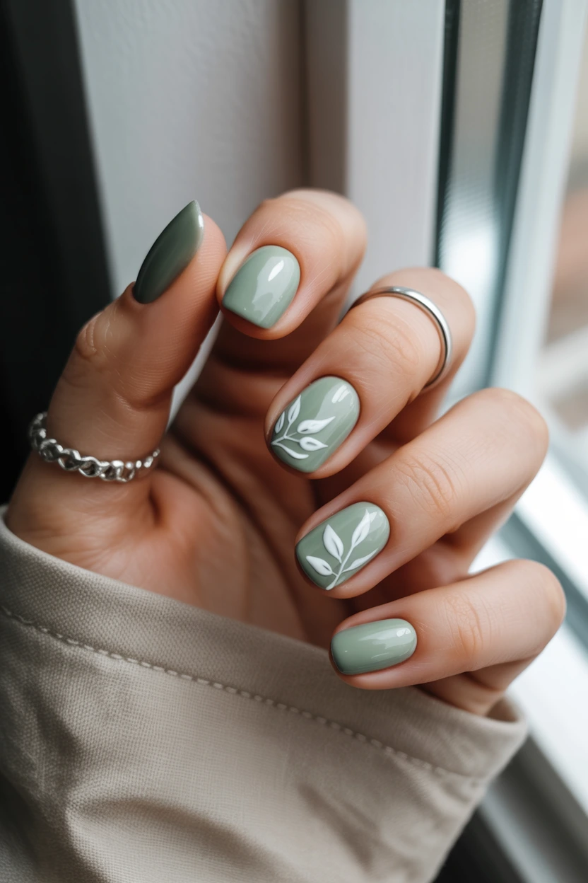 sage green botanical