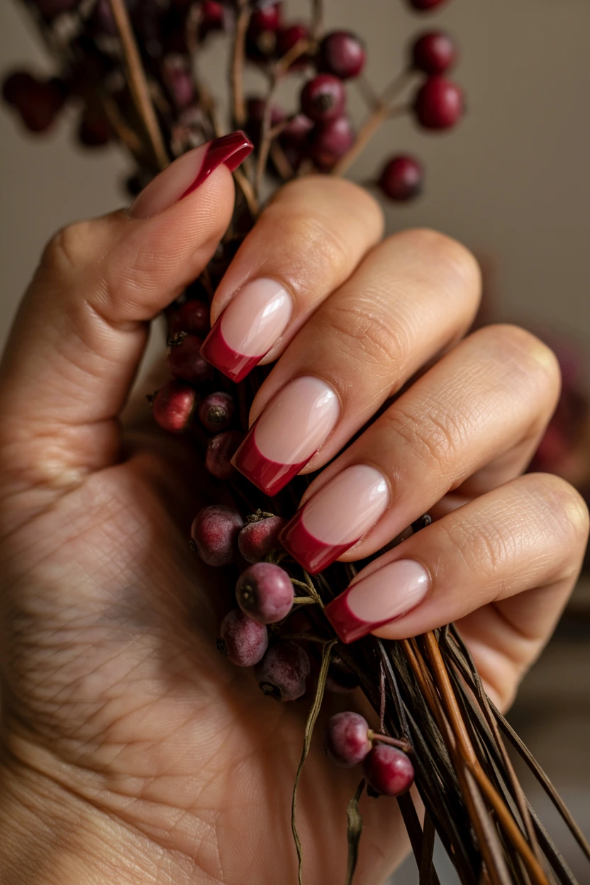 rustic cranberry acrylic edges