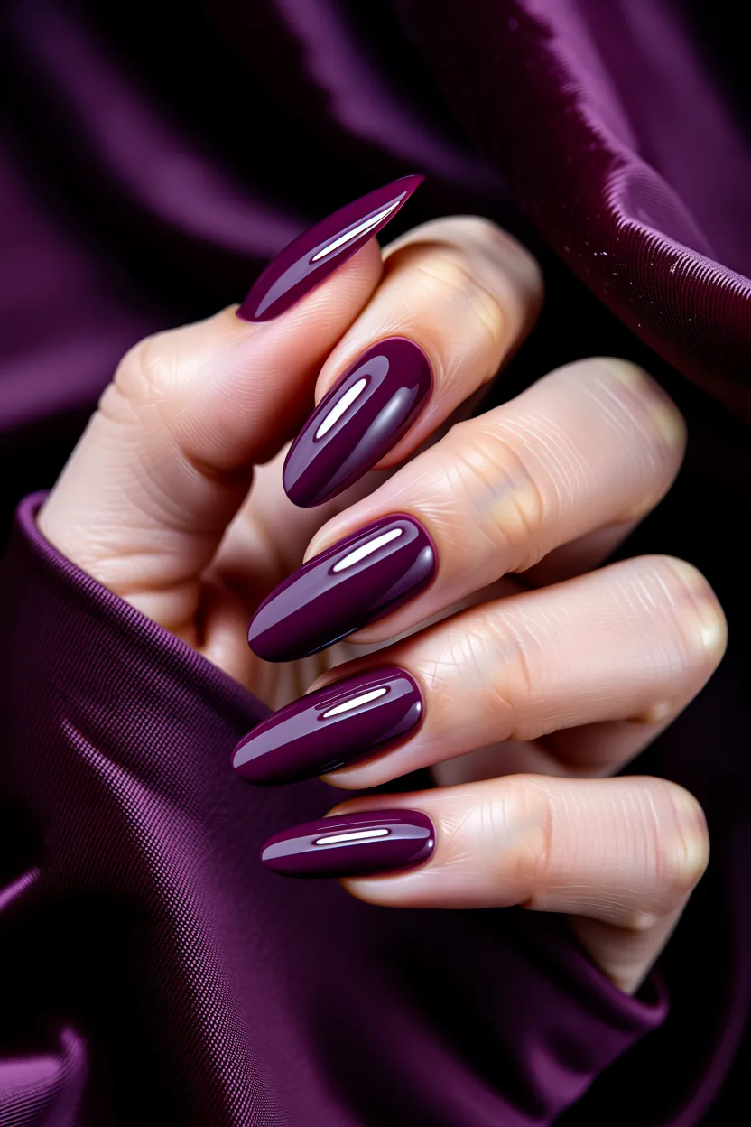 plum wine satin