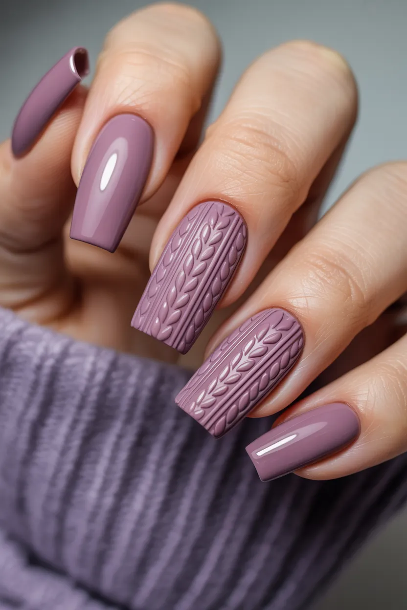 mauve knit texture art