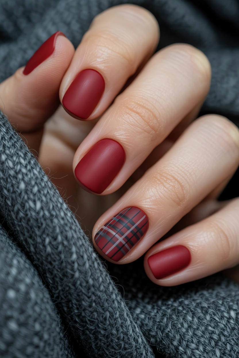 smoky red plaid pattern