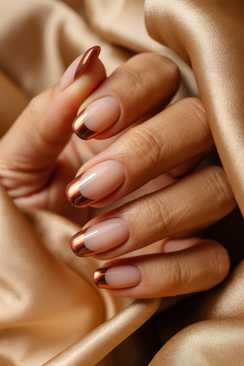 copper shimmer tips
