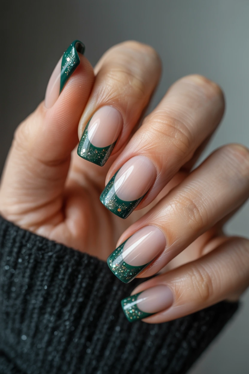 glittering pine tip almond