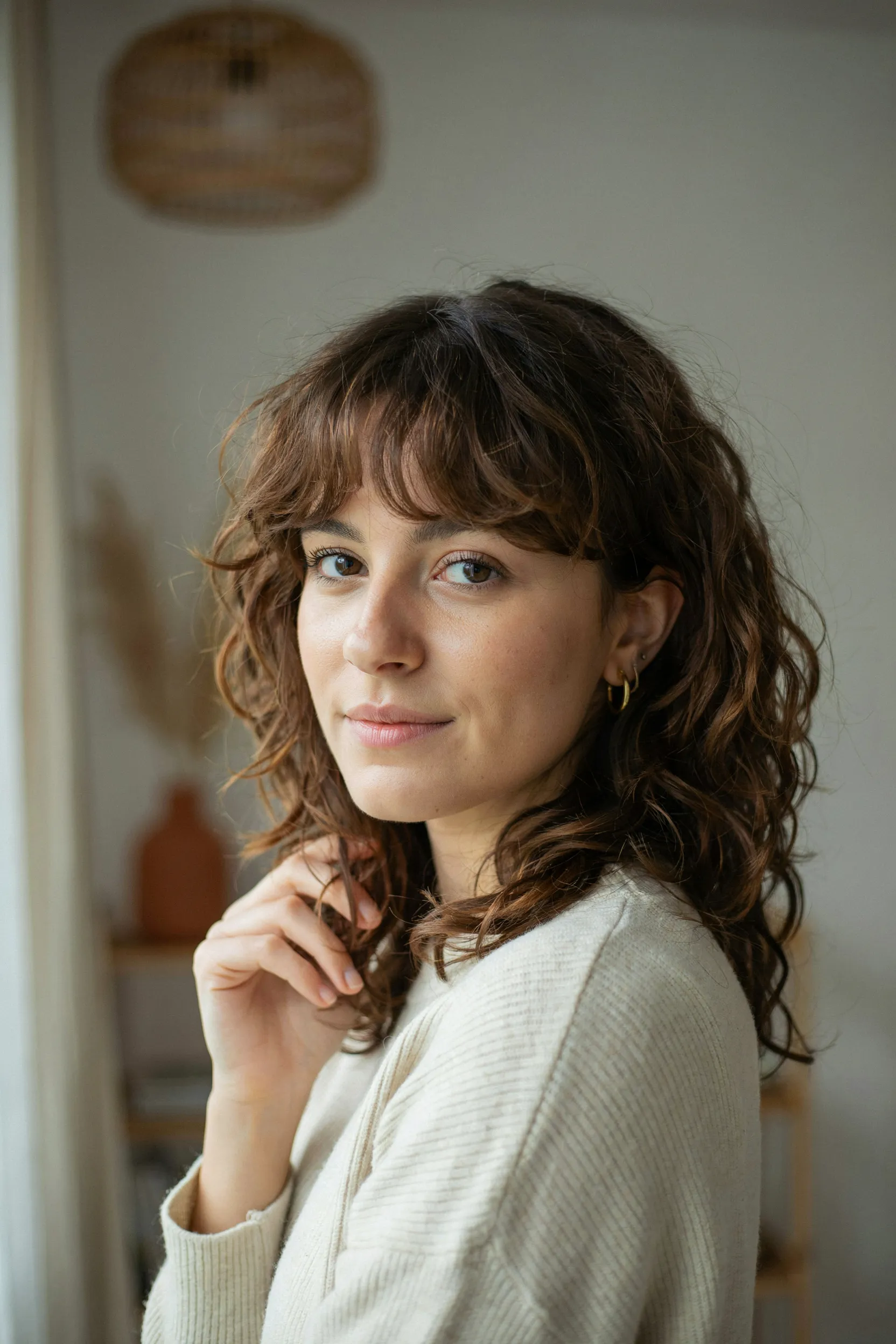 layered curly shag
