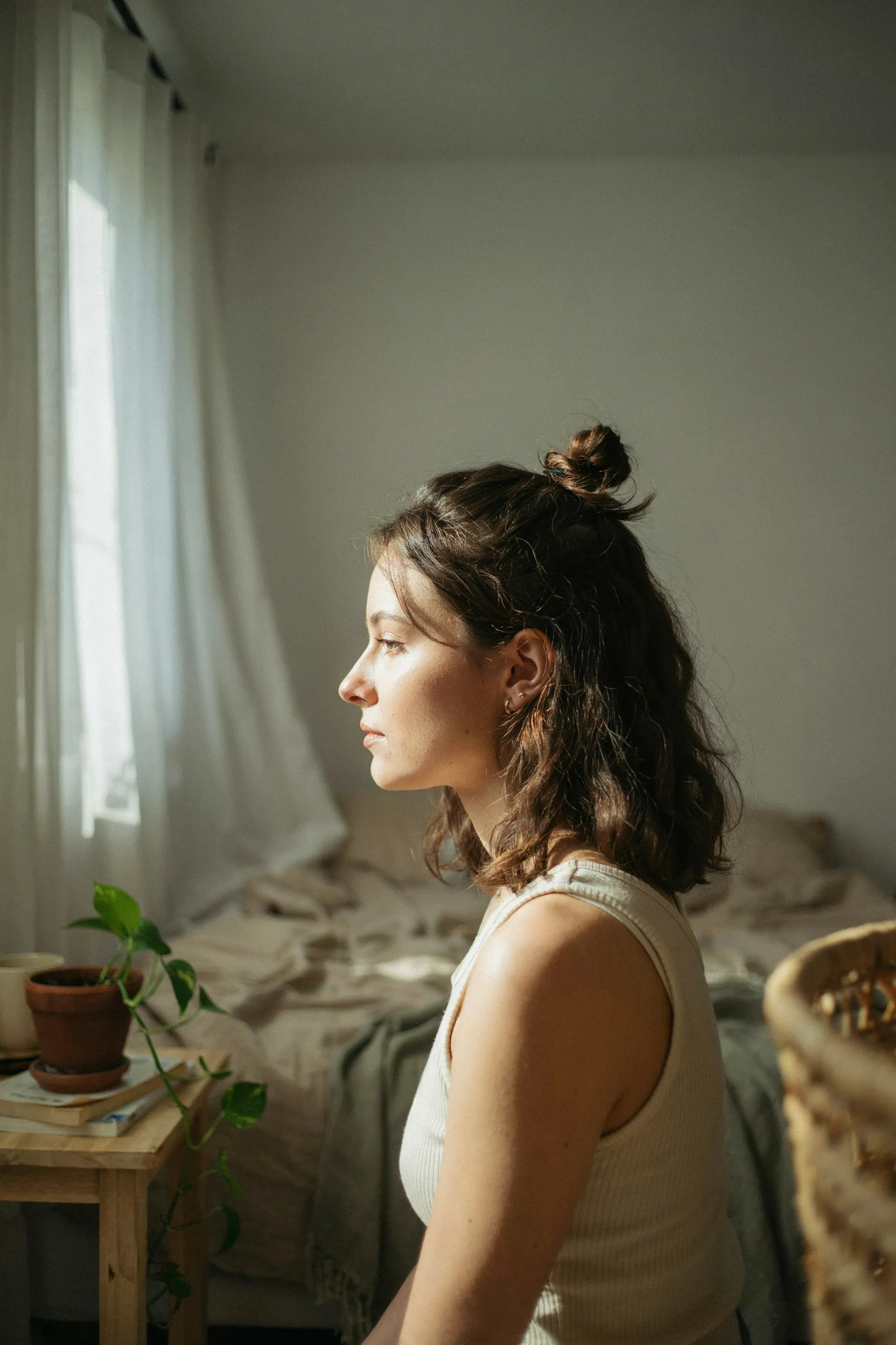 half-up top knot