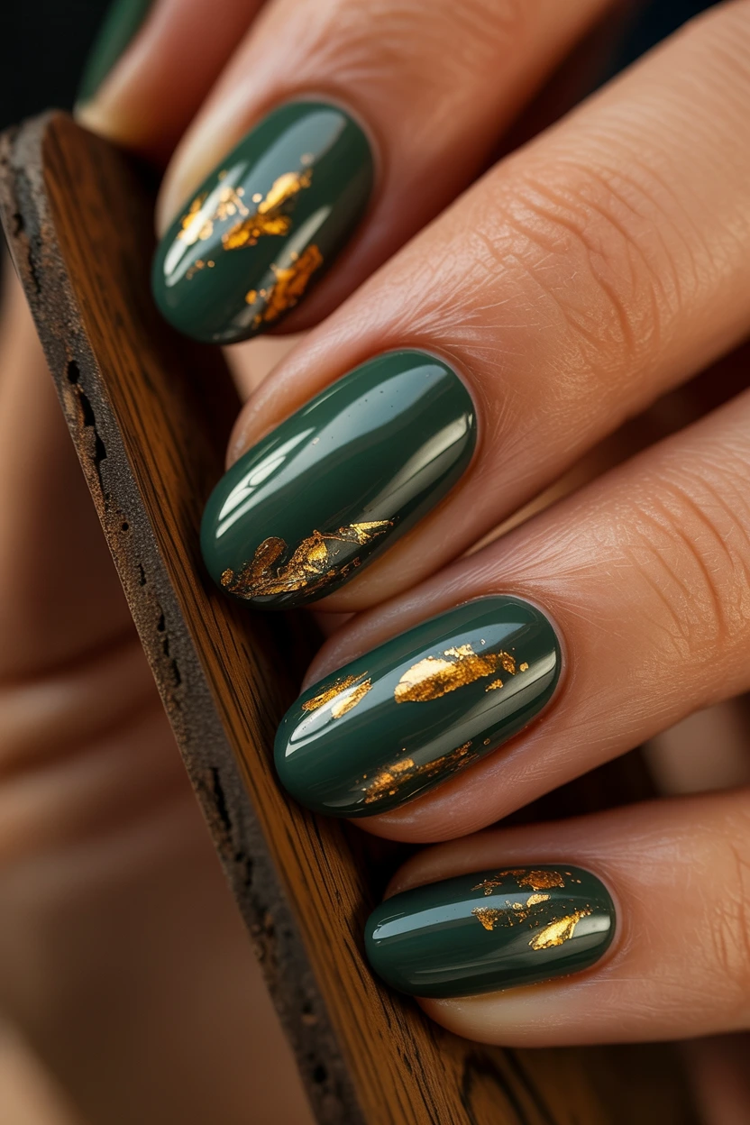 deep forest gold foil