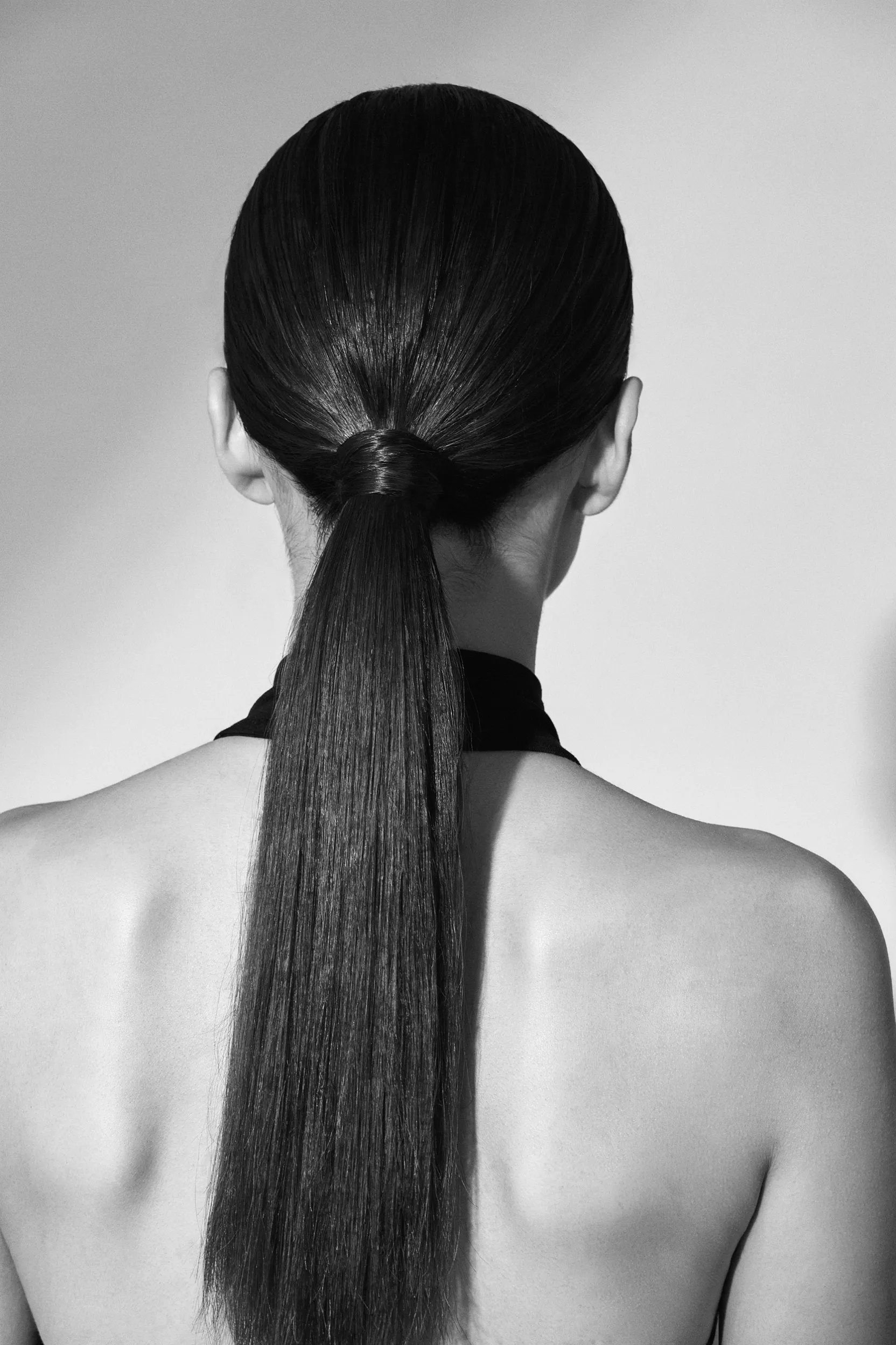 sleek high ponytail