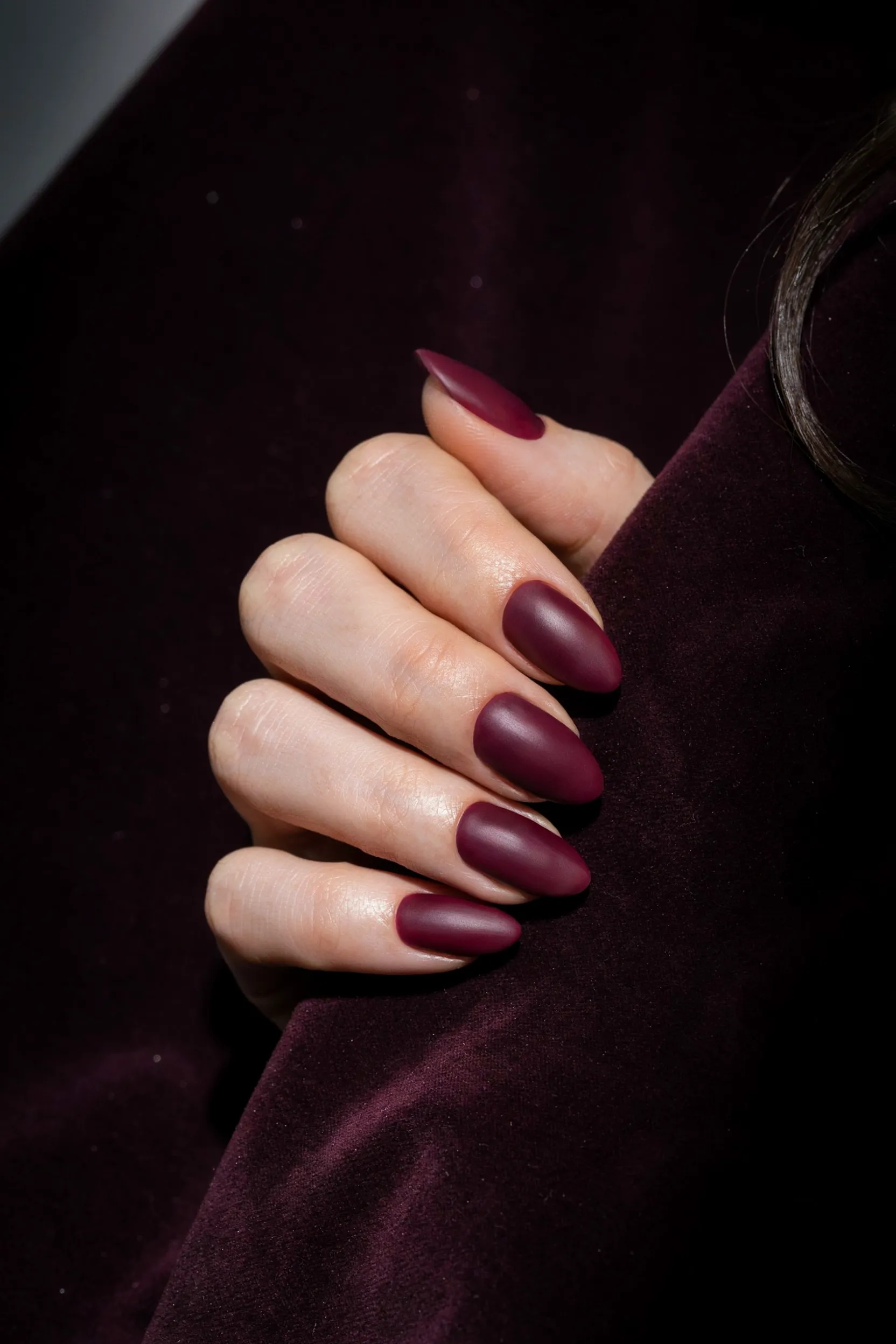 plum berry coffin nails